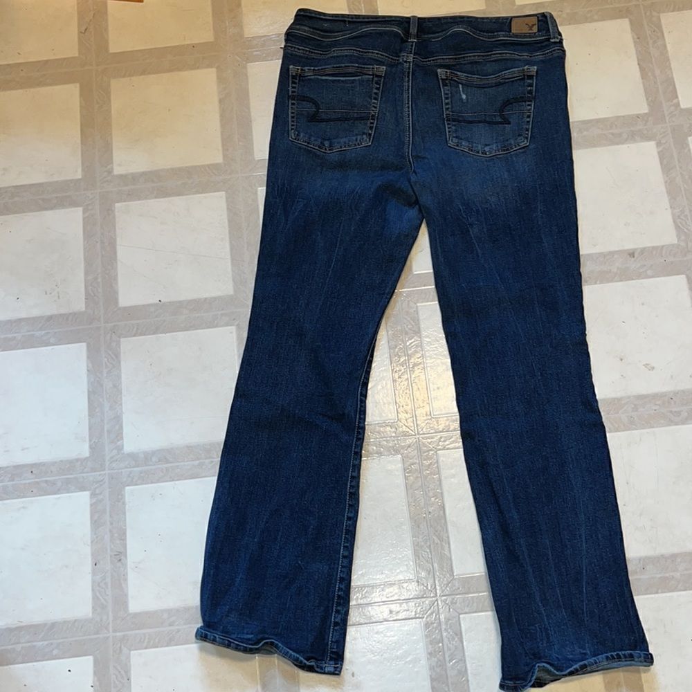 American Eagle Outfitters Women's Boot Cut Jeans - Dark Blue - Picture 4 of 9